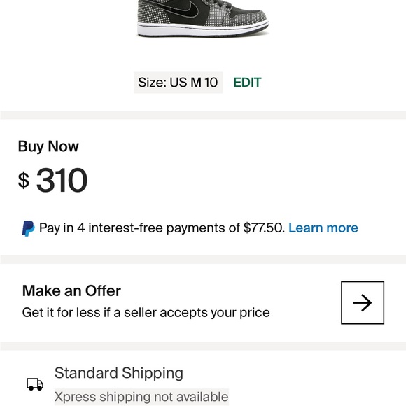 Jordan Mid (Phat—like) Collar, Polka Dot Black White, Size 10 - Picture 8 of 8